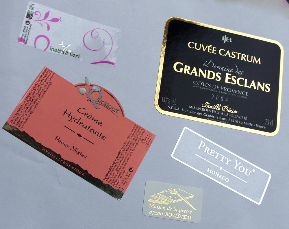 étiquette esthétique et dorure